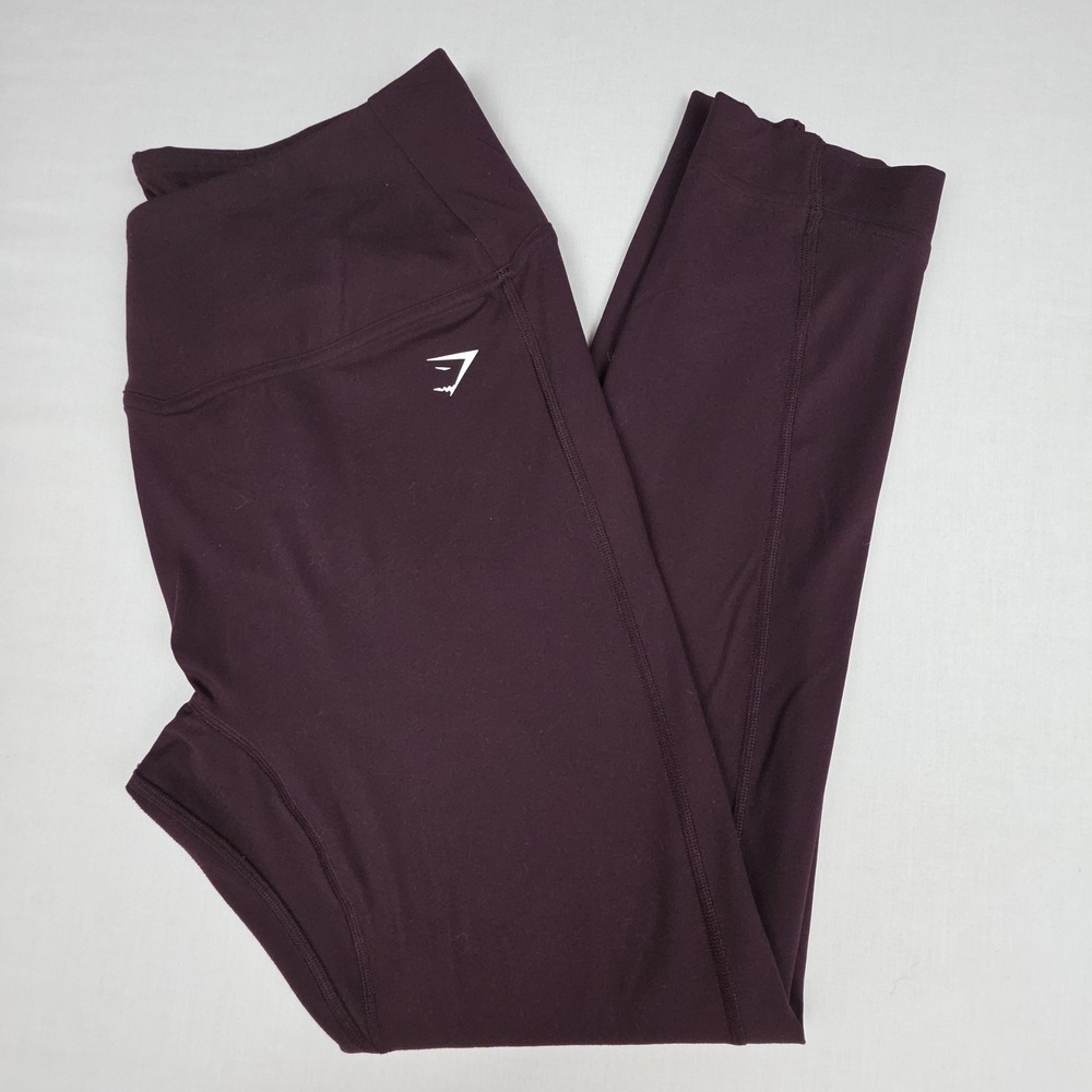 Gymshark Elevate Crossover Waste Leggings Womens XL Plum Purple High Rise